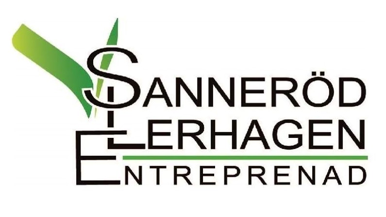 Sanneröd Lerhagen Entreprenad Logga med grön detalj